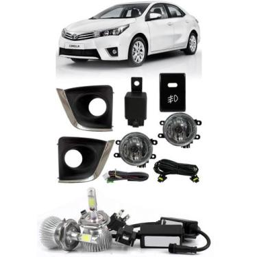 Imagem de Kit Farol de Milha Neblina Toyota Corolla 2015 2016 2017 + Kit Lâmpada