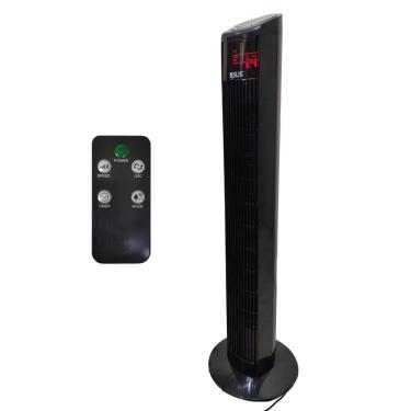 Imagem de Ventilador de Torre Ralos e Torneiras 70W 3 Velocidades Preto VTR-01 com Oscilação 110V