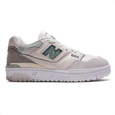 Imagem de Tenis New Balance 550 Feminino, Cinza, Verde, 38