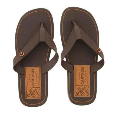 Imagem de Chinelo Masculino Cartago Atlanta 11840 Slide Gáspea Macio, 40, Marrom
