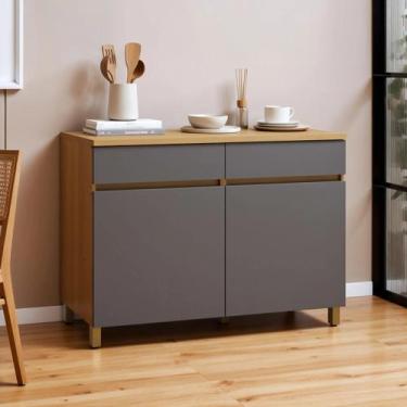 Imagem de Balcão 2 Portas 2 Gavetas 120cm 100% Mdf Realeza Premium - Nesher Móve