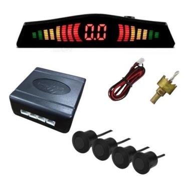 Imagem de Sensor de Ré Emborrachado Kx3 Eco 4 Pontos P/ Carros Preto