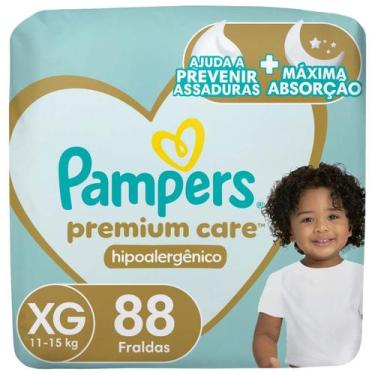 Imagem de Fralda Pampers Premium Care Hipoalergênico XG 88 Unidades, XG, 88 unid