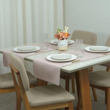 Imagem de Caminho de Mesa Essence Tecido Linho 130x40cm Páscoa Rosê Valle Distribuidora