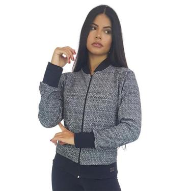 Imagem de Jaqueta Bomber Feminina em Renda com Ziper Preto - STW, Preto, M