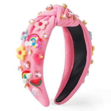 Imagem de Bandana PANTIDE com joias florais em strass arco-íris