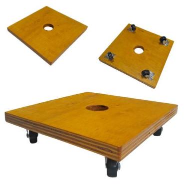 Imagem de Suporte Para Vasos Com Rodinhas 25x25 - LP Madeira