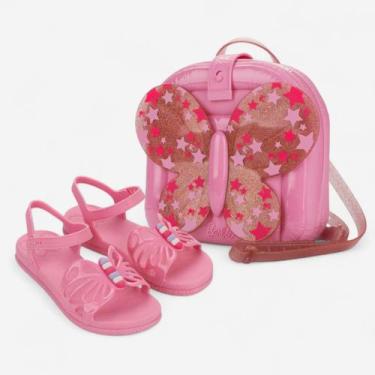 Imagem de Sandália Infantil Barbie Fly Com Mochila Rosa - Grendene Kids, Rosa, 3