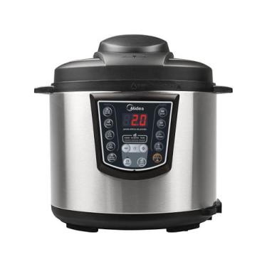 Imagem de Panela de Pressão Elétrica 6 L Digital Inox Midea, Inox e Preto, 220V