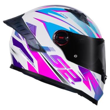 Imagem de Capacete Fechado LS2 FF358 Pro Airline Branco Rosa, 55/56