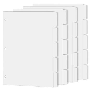 Imagem de Divisórias para fichário COIDEA 3 argolas, 1/5 de corte, tamanho carta