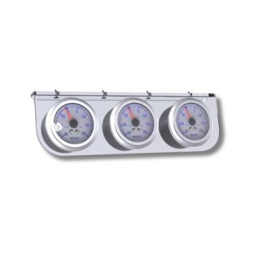 Imagem de Suporte Moldura Copo Triplo para 3 Instrumentos Relógios Manômetros de