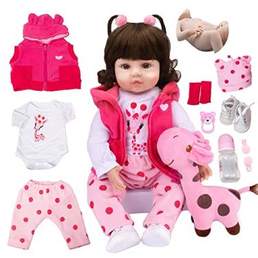 Boneca Anny Doll Baby Reborn Macacão Babador - 2442 - Cotiplás - Real  Brinquedos