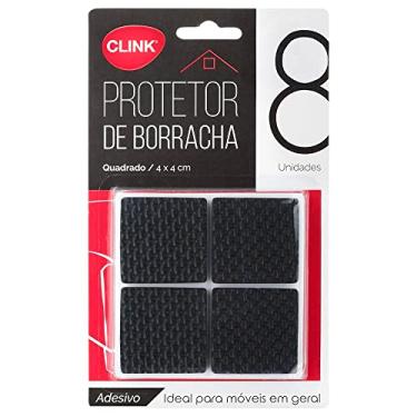 Imagem de Kit 8 Unidades Protetores Pé Moveis Borracha Piso Resistente Quadrado Porta Anti deslizante Proteção