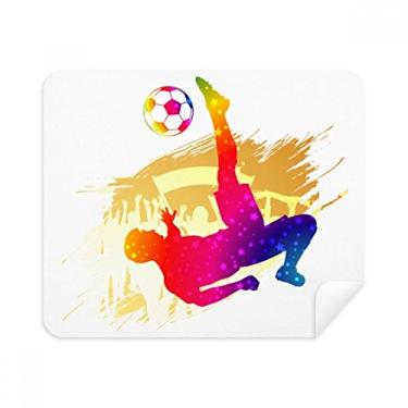 Imagem de Pano de limpeza de tela Cheered Football Player Bicycle Kick, 2 peças, tecido de camurça