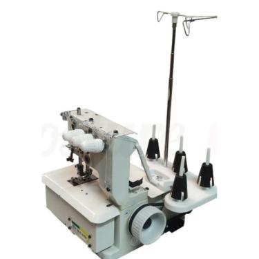 Imagem de Máquina de Costura Galoneira Portátil c/ Motor Acoplado, transporte Simples, 2000 RPM, 3agulhas 4fios, 250w-Bracob- 12 meses de Garantia