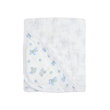 Imagem de Toalha De Banho Bebe Soft Caricia Menino Com Capuz 85cmx85cm Azul 100% Algodão Macia