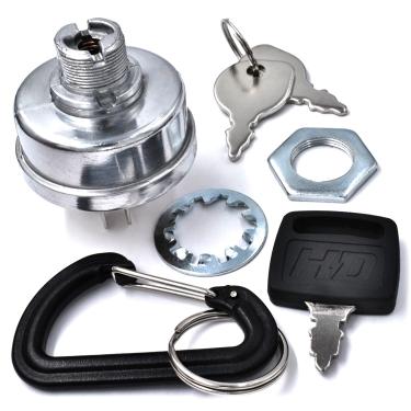 Imagem de Interruptor HD substitui Husqvarna AYP 532140301 140301 Interruptor de chave de ignição para iniciante - Inclui 2 chaves, ferragens de montagem e mosquetão grátis