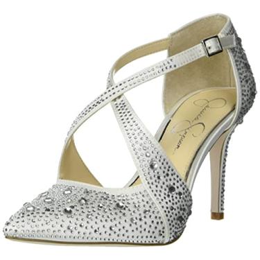 Imagem de Jessica Simpson Sapato feminino Accile enfeitado, Branco, 38