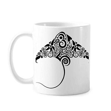 Imagem de Skate preto e branco padrão animal caneca cerâmica café porcelana xícara louça