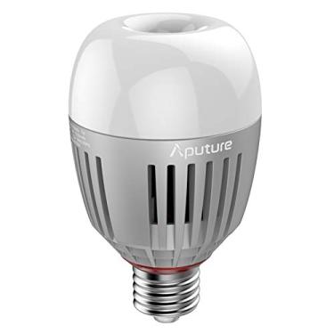 Imagem de Aputure Lâmpadas de LED coloridas Accent B7C RGBWW com CCT 2.000 K a 10.000 K, brilho regulável, controle de aplicativo Sidus Link sem fio, firmware atualizável, bateria de lítio integrada