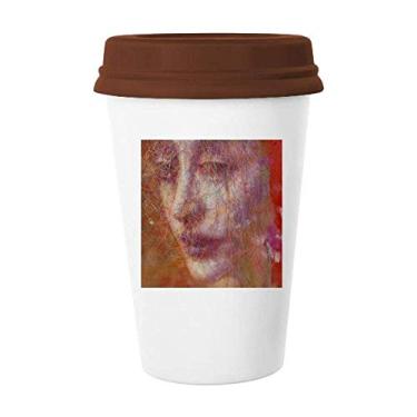 Imagem de XJJ XJJ Caneca de pintura a óleo para café Copo de cerâmica