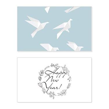 Imagem de Origami Pombo abstrato formato geométrico ano novo festival cartão felicitações mensagem presente