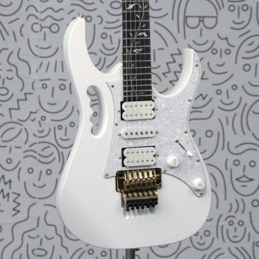 Imagem de Guitarra Ibanez Jem 7Vp White Steve Vai Regulada Com Bag Regulada