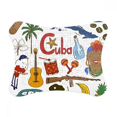 Imagem de Cuba Landscap Animais Bandeira Nacional Moldura Decoração para Jogos de Quebra-Cabeça