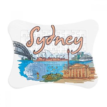 Imagem de Moldura de quebra-cabeça australiana City Sydney Ópera de Sydney para decoração de imagem