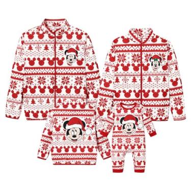 Imagem de Disney Mickey e amigos família combinando conjunto de casais, moletom Mommy and Me, preto e vermelho, Vermelho, GG