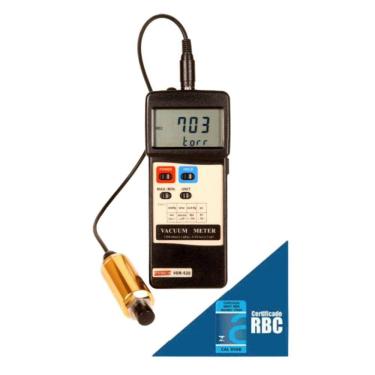 Imagem de Vacuômetro Digital Medição Absoluta Vácuo Pressão Hold Sensor Rs-232 Vdr-920 Portátil Instrutherm Estojo Certificado Rbc