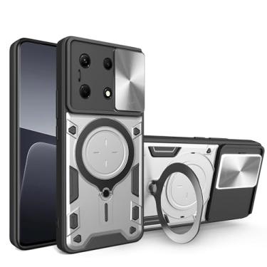 Imagem de Elubugod Capa compatível com Infinix Note 30 VIP 5G, com capa de lente de câmera deslizante compatível com Infinix Note 30 VIP 5G X6710 capa prata