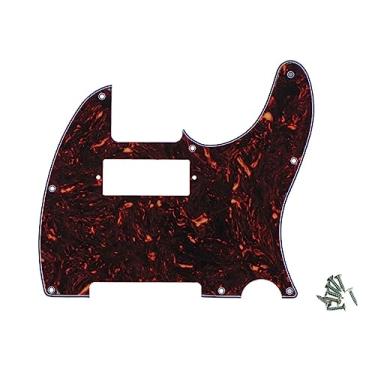 Imagem de ROZILO 8 furos Tele Mini Humbucker Pickguard com mini furo de captação Humbucker para Tele/Telecaster Dark Tortoise