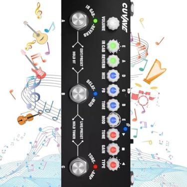 Imagem de Cuvave cube baby guitarra pedaleira，com modelos de 9 AMP de carregamento 8 entradas IR CAB, Overdrive de distorção Reverb de retardo/delay Suporte Bluetooth 5.0 Para mesa de som/digital pedal efeito