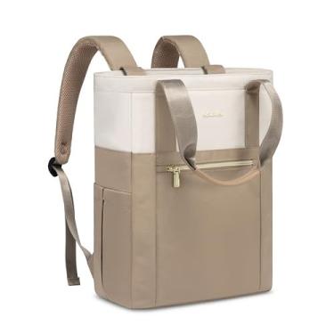 Imagem de LOVEVOOK Mochila feminina para laptop, bolsa conversível, bolsa para laptop, mochila leve para viagem e trabalho para computador, Caqui, 15.6 inch, Mochilas Tote