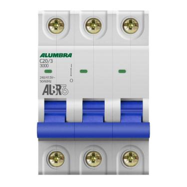 Imagem de Disjuntor Tripolar 3P 20A Curva C Albr3 Alumbra