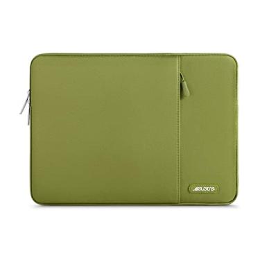 Imagem de Capa MOSISO para laptop de 13 a 13,3 polegadas, compatível com MacBook Air/Pro 13”/Pro 14”, notebook HP, Dell, ASUS, Lenovo, bolsa vertical de poliéster com bolso, verde-limão