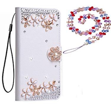 Imagem de Capa para Xiaomi Poco X4 Pro 5G, carteira de couro brilhante, capa protetora para celular e alça de pescoço [suporte] [compartimentos para cartões] [fecho magnético] para Xiaomi Poco X4 Pro 5G capa de