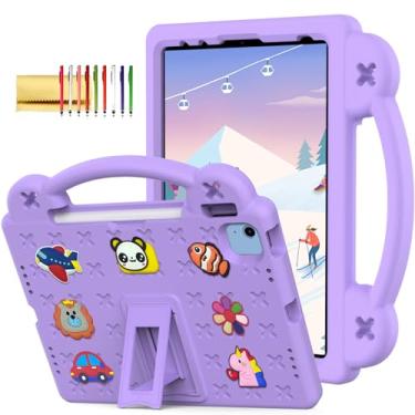 Imagem de Dteck Capa para iPad 10ª geração de 10,9 polegadas 2022, capa infantil de urso fofo de EVA à prova de choque, resistente, com suporte para meninos e meninas, com suporte para lápis para iPad 10ª
