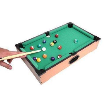 Imagem de Mini Mesa De Sinuca Bilhar Snooker Completa - Newmix, Único, Verde, Ma