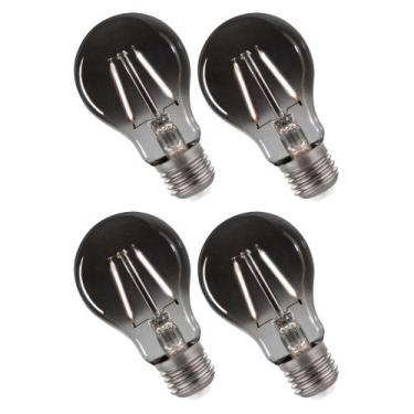 Imagem de Lâmpada Led Fumê Kit 4 unid. 30W Iluminação Branco Quente Decorativa M