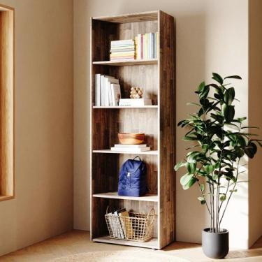 Imagem de Estante Alta Bia com 5 Prateleiras Babus - Madeira Rústica