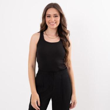 Imagem de Regata Basic Gola U Feminina - SCHOONER, Preto, M