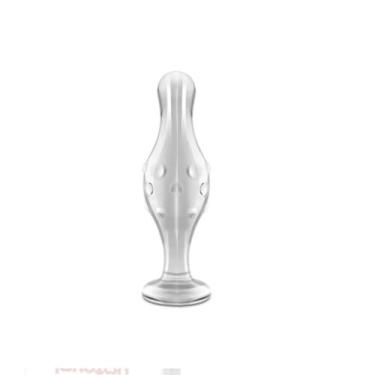 Imagem de Plug Anal de Vidro 10x3,5cm Transparente - Lovetoys, Transparente