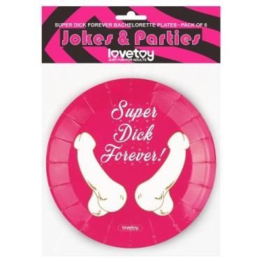 Imagem de Conjunto com 6 Pratos Dick Forever Barchelorette - Lovetoy, Rosa