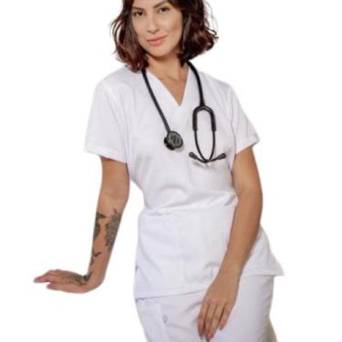 Imagem de Blusa Scrub Pijama Cirurgico Nao Amassa Gabardine Unissex Sh - DONNA M