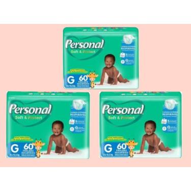 Imagem de Fralda Personal Baby Soft & Protect Hiper G 3 pacotes 180 unidades