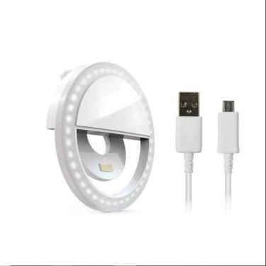 Imagem de Mini Ring Light Selfie Portátil Para Celular Tablet Branco - Mare Vend