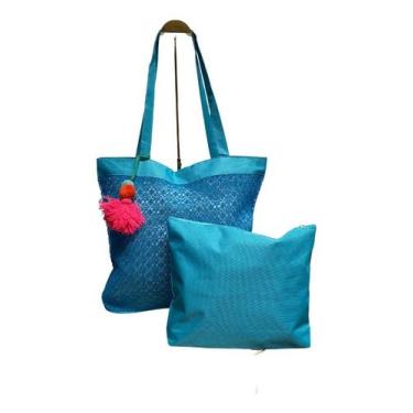 Imagem de Bolsa Feminina Sofisticada Praiana Necessaire Linda - Alwy, Azul